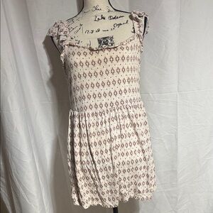 Torrid Cream and Pink Patterned Babydoll Tank